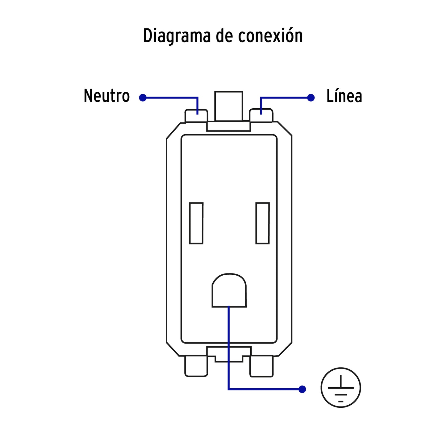 Contacto 2 polos + tierra, marfil, línea Volteck Basic | COA-BI | 27230