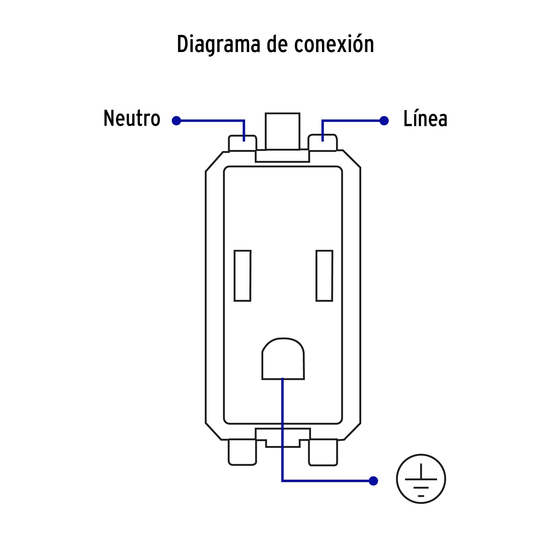 Contacto 2 polos + tierra, marfil, línea Volteck Basic | COA-BI | 27230