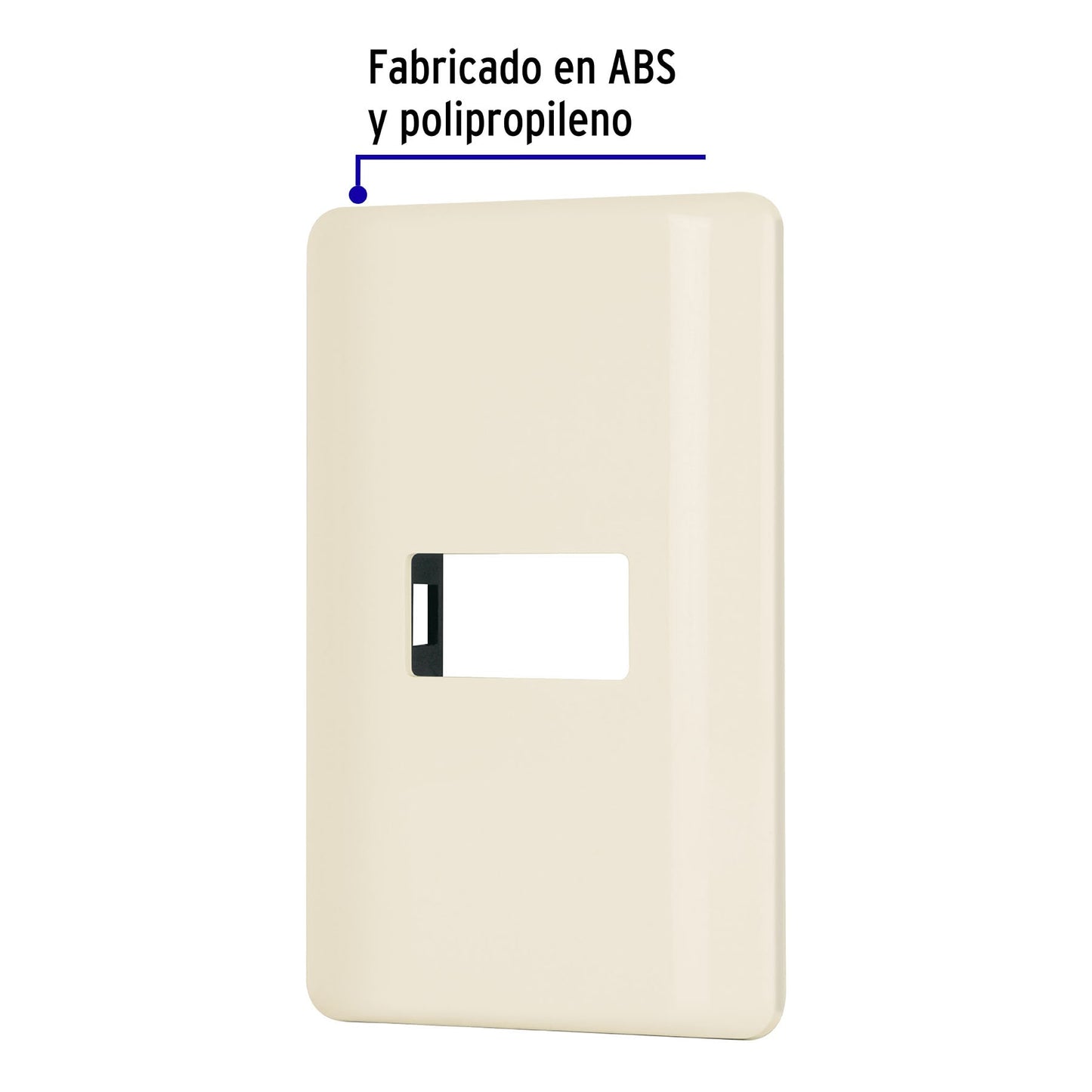 Placa 1 módulo, marfil, línea Volteck Basic | PPSE-BI | 27231