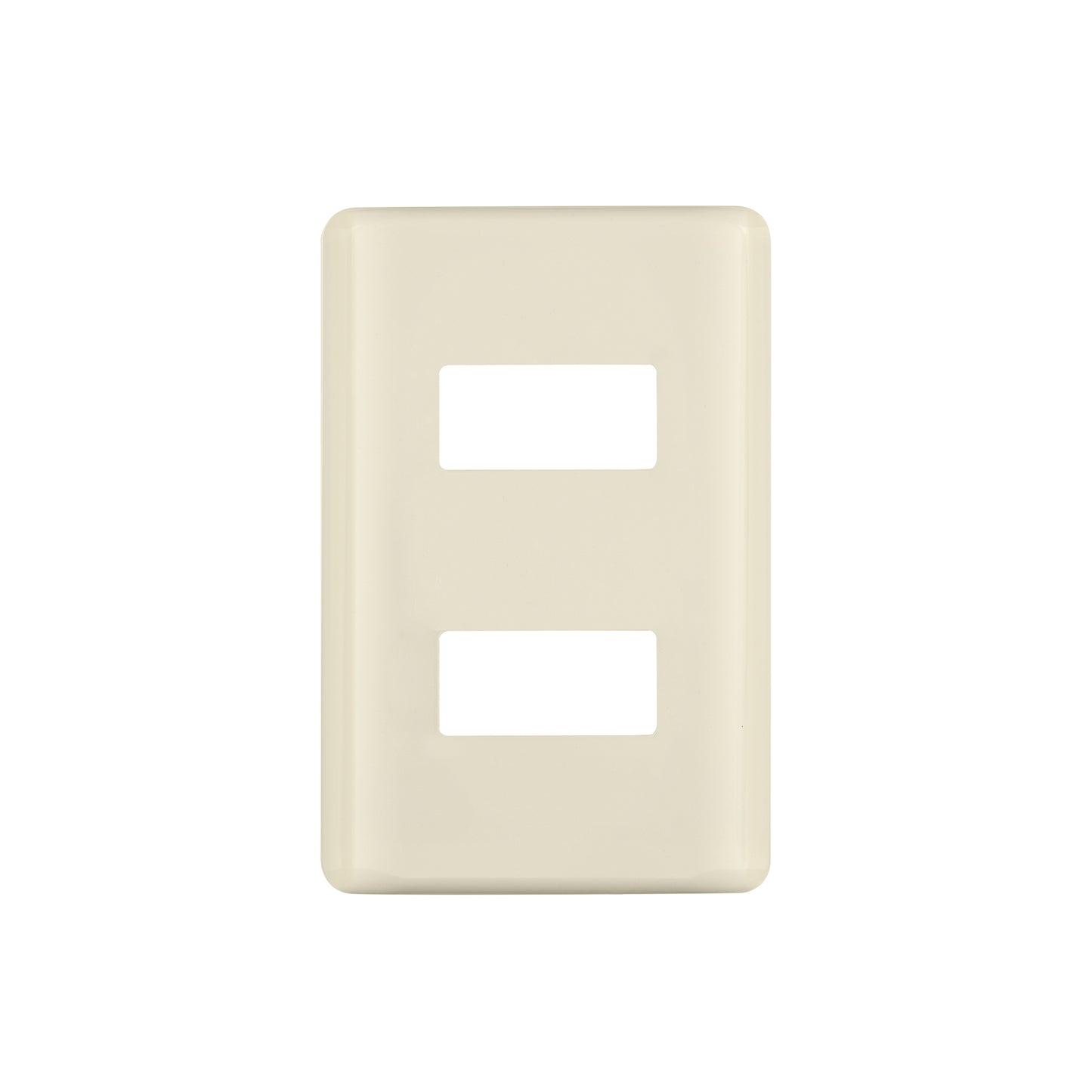Placa 2 módulos, marfil, línea Volteck Basic | PPDO-BI | 27232