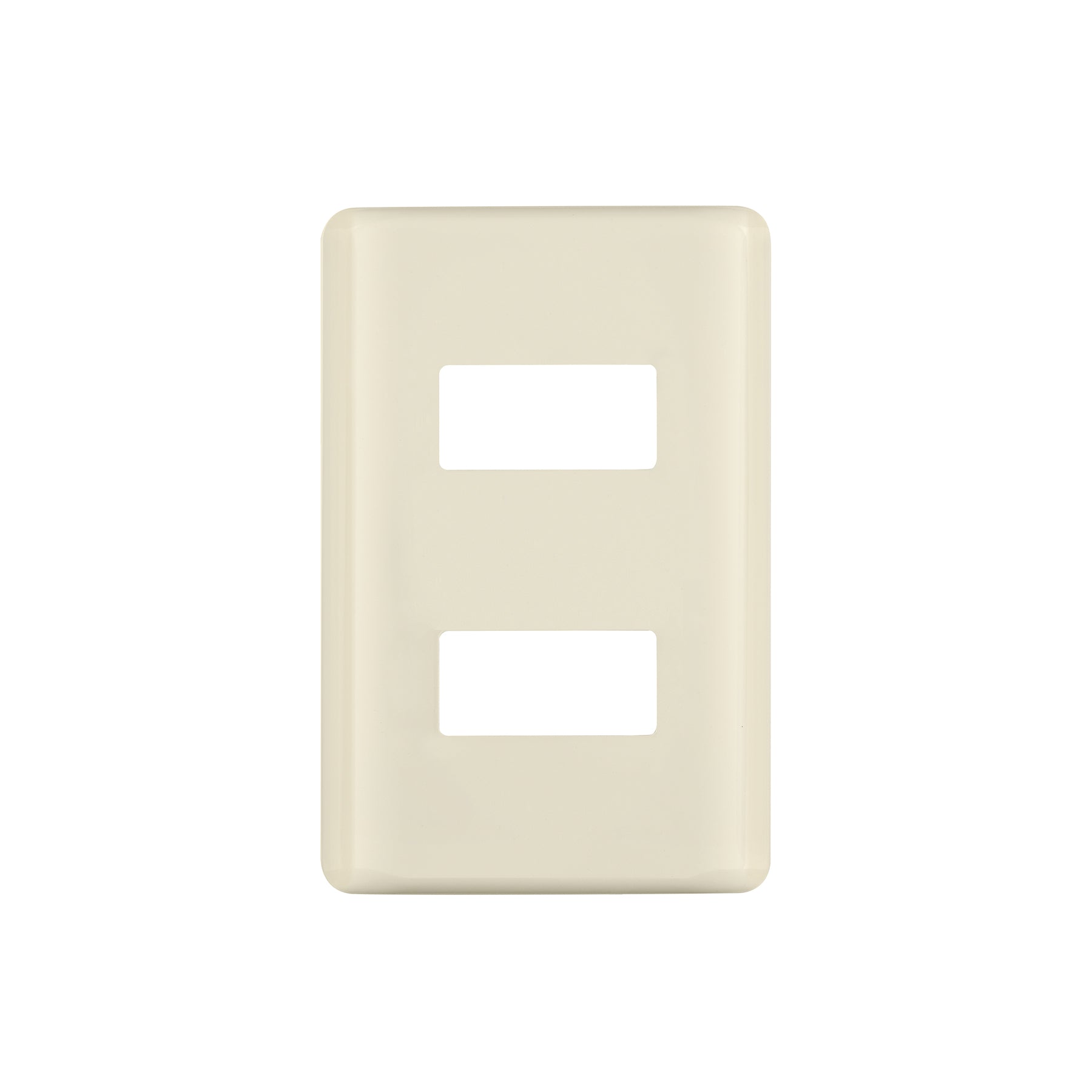 Placa 2 módulos, marfil, línea Volteck Basic | PPDO-BI | 27232