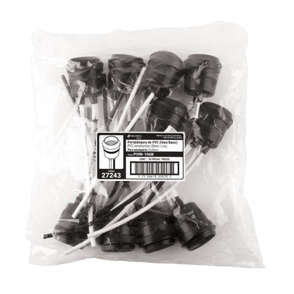 Portalámpara de PVC para intemperie, a granel, Volteck Basic | POIN-10GB | 27243