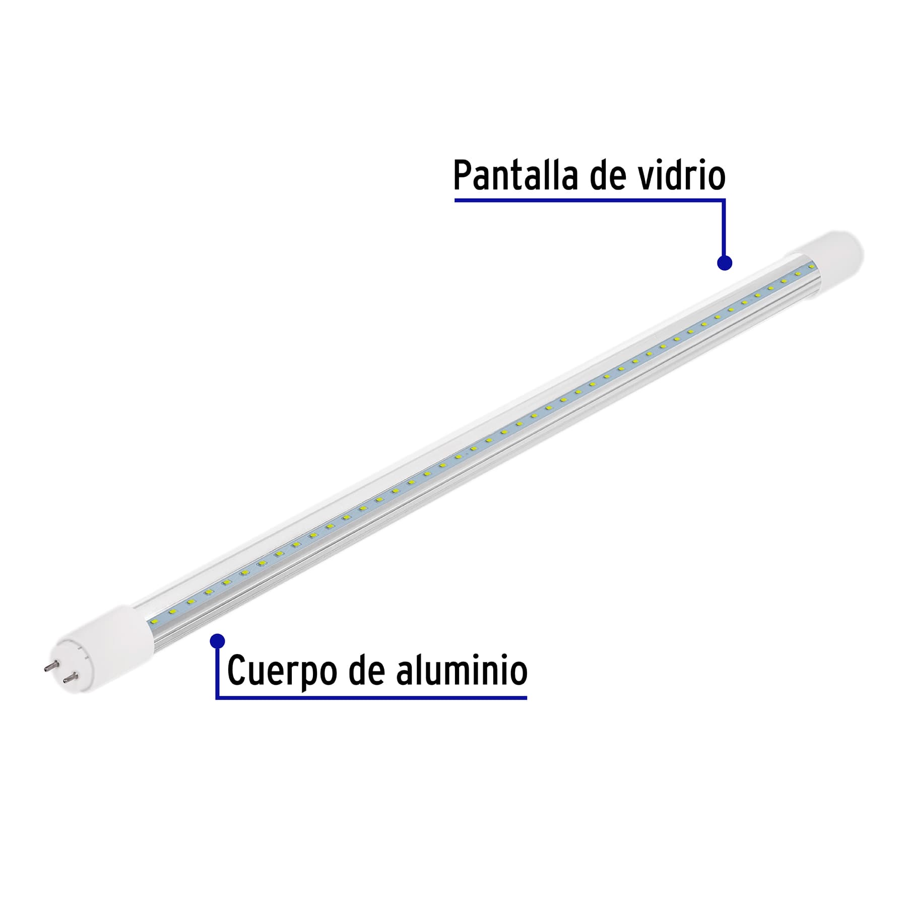 Tubo de LED T8 9 W base G13 pantalla de vidrio, Basic | LED-T809V | 28000