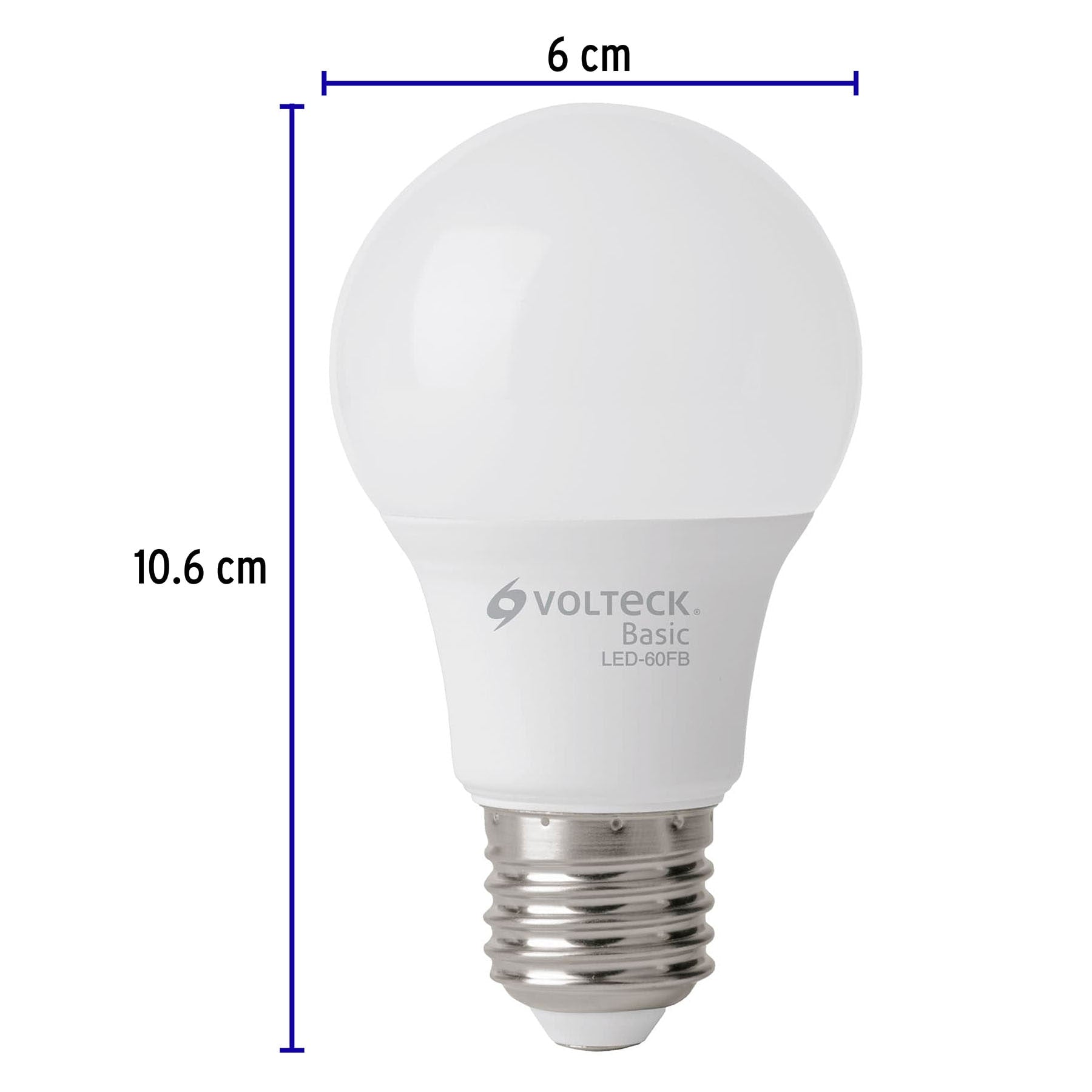 Pack de 4 lámparas LED A19 8 W (equiv. 60 W), luz de día | LED-60FBX4 | 28005