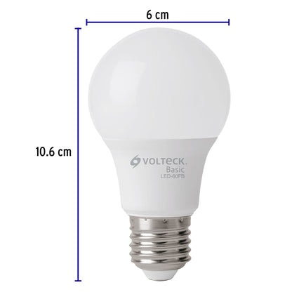 Pack de 4 lámparas LED A19 8 W (equiv. 60 W), luz de día | LED-60FBX4 | 28005