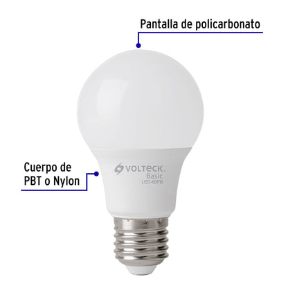 Pack de 4 lámparas LED A19 8 W (equiv. 60 W), luz de día | LED-60FBX4 | 28005