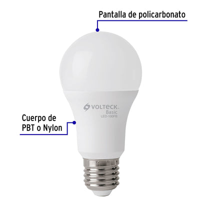Pack de 4 lámparas LED A19 14 W (equiv. 75 W), luz de día | LED-100FBX4 | 28007