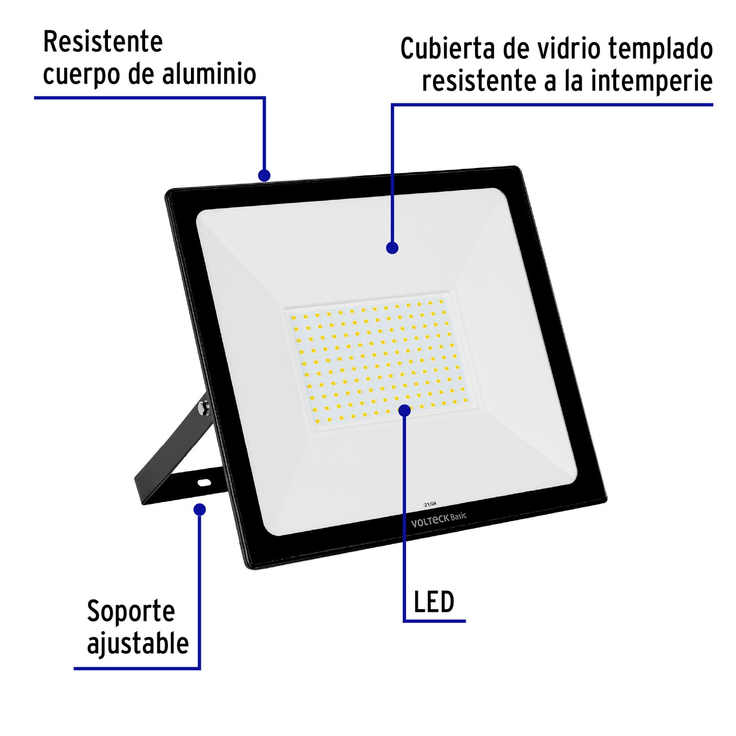 Reflector LED para exteriores 100W 6500K, VOLTECK BASIC | REF-404L | 28016