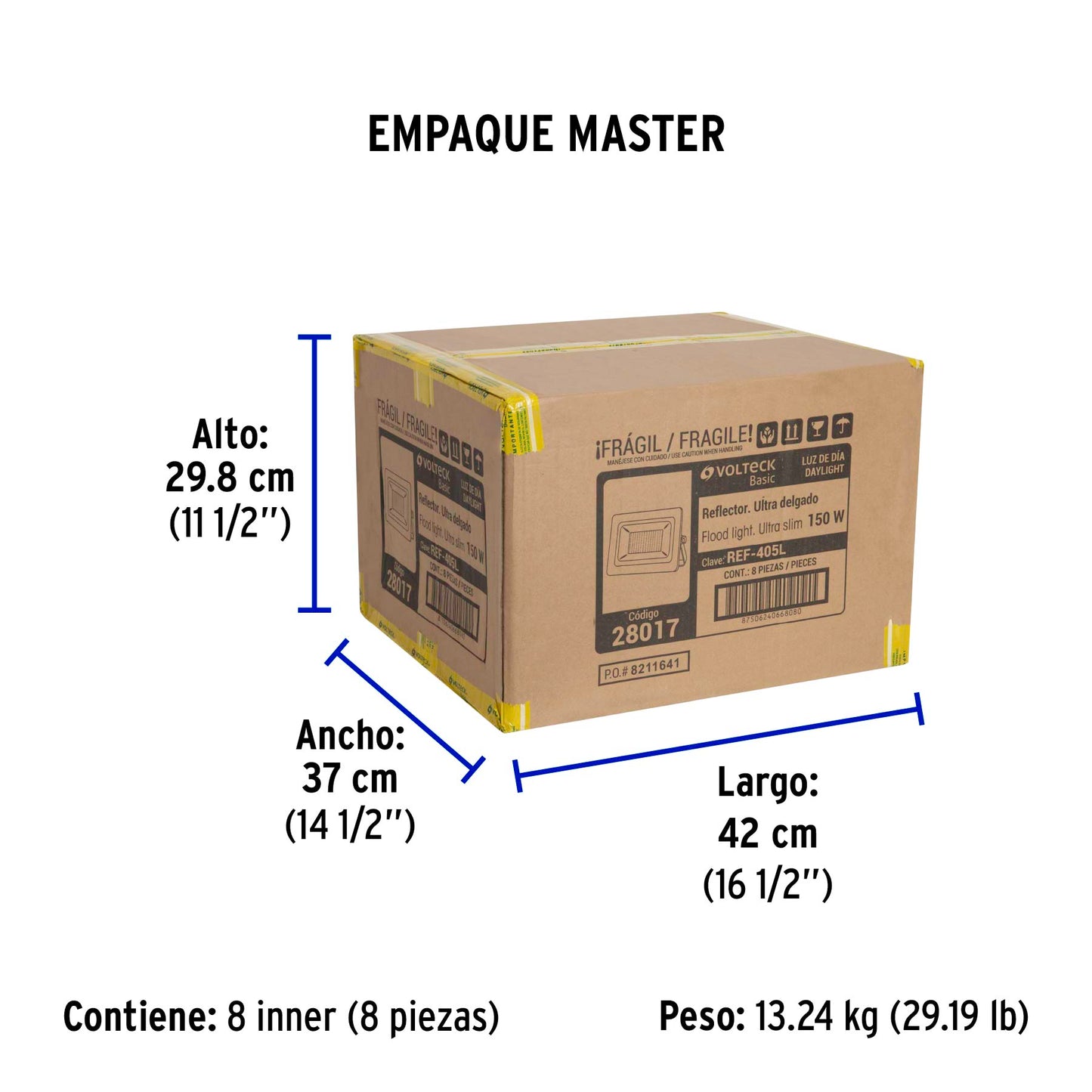 Reflector LED para exteriores 150W 6500K, VOLTECK BASIC | REF-405L | 28017