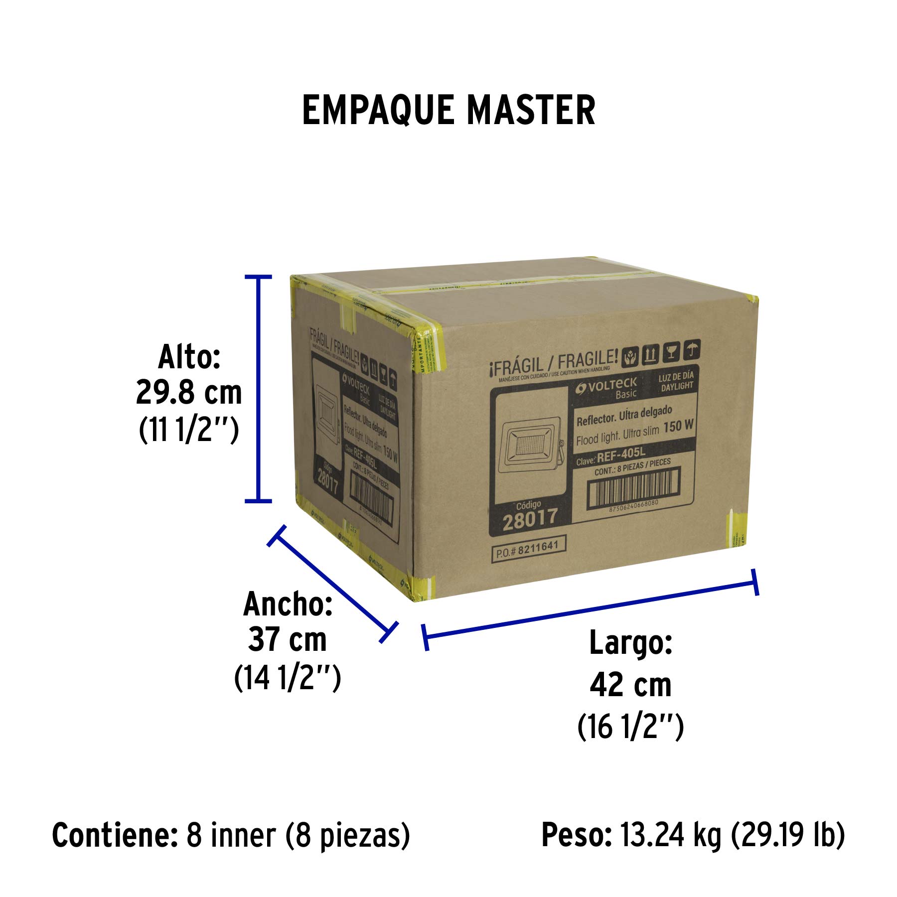 Reflector LED para exteriores 150W 6500K, VOLTECK BASIC | REF-405L | 28017