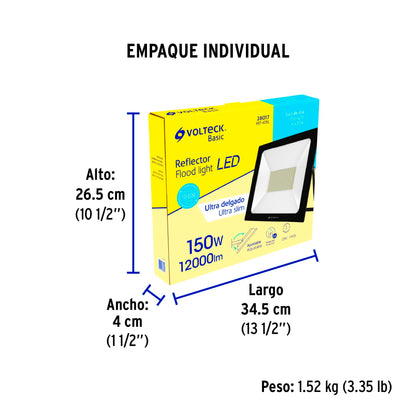 Reflector LED para exteriores 150W 6500K, VOLTECK BASIC | REF-405L | 28017