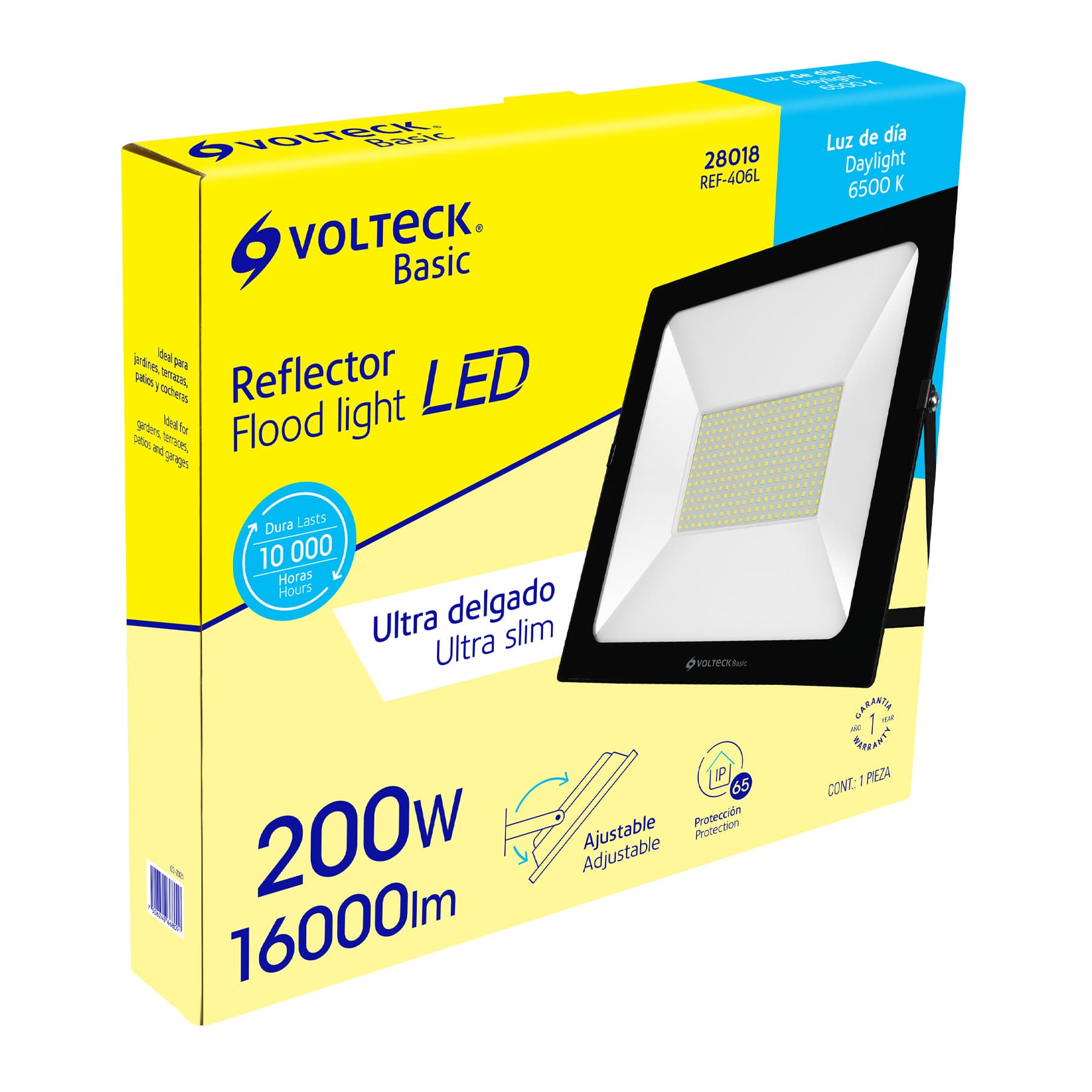 Reflector LED para exteriores 200W 6500K, VOLTECK BASIC | REF-406L | 28018