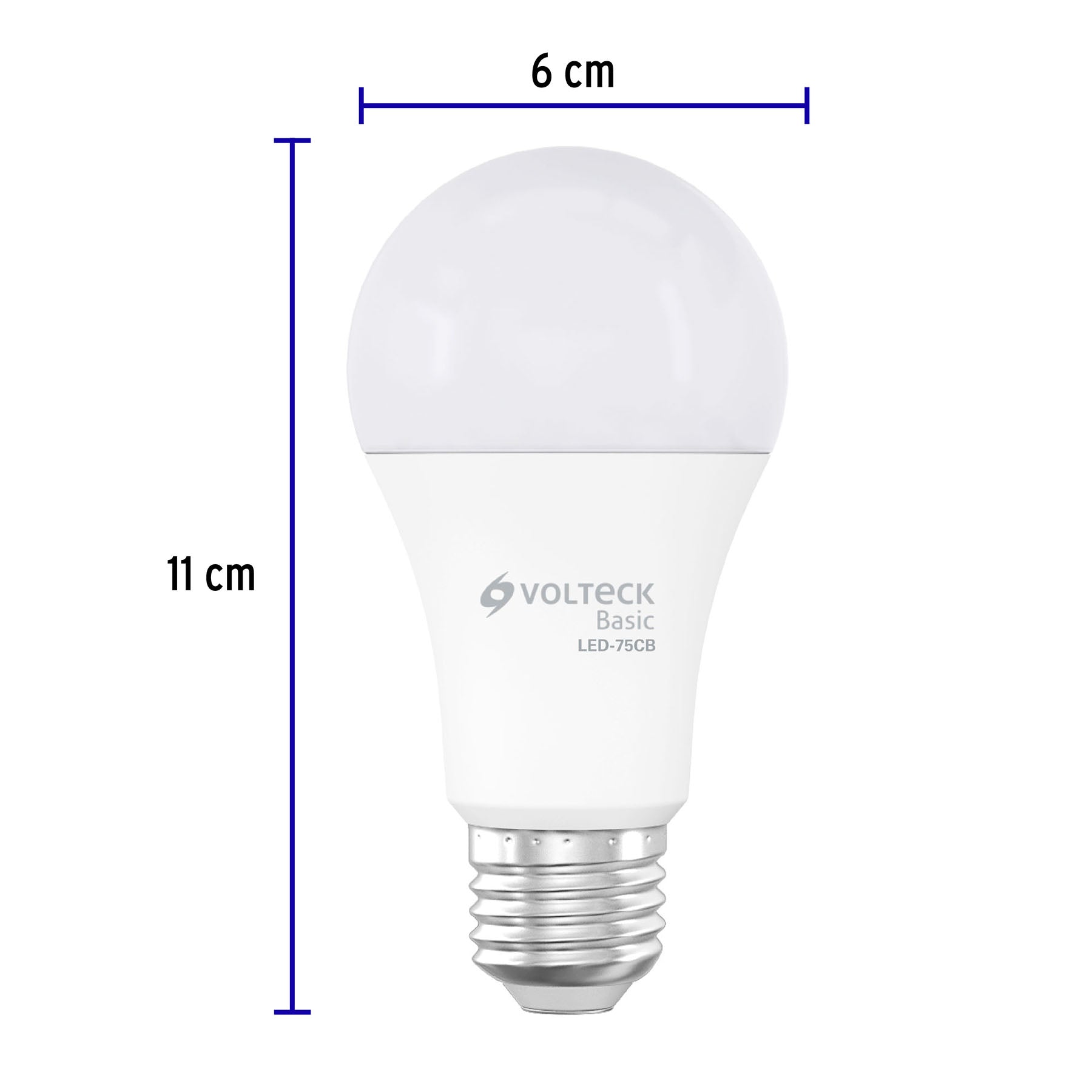 Lámpara LED A19 10 W (equiv. 75 W), luz cálida, caja, Basic | LED-75CB | 28064
