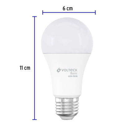 Lámpara LED A19 10 W (equiv. 75 W), luz cálida, caja, Basic | LED-75CB | 28064