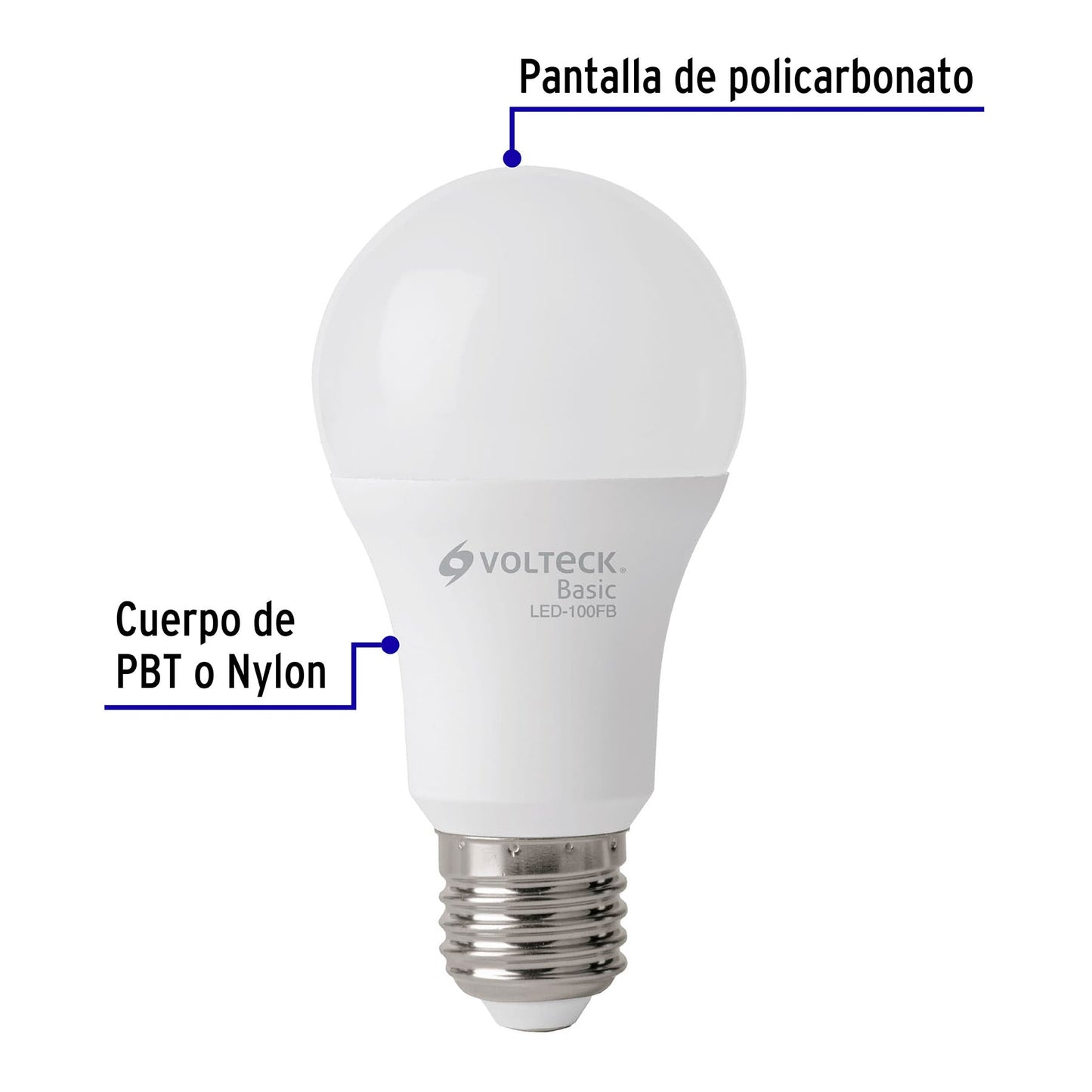 Lámpara LED A19 14 W (equiv. 75 W), luz de día, caja, Basic | LED-100FB | 28065