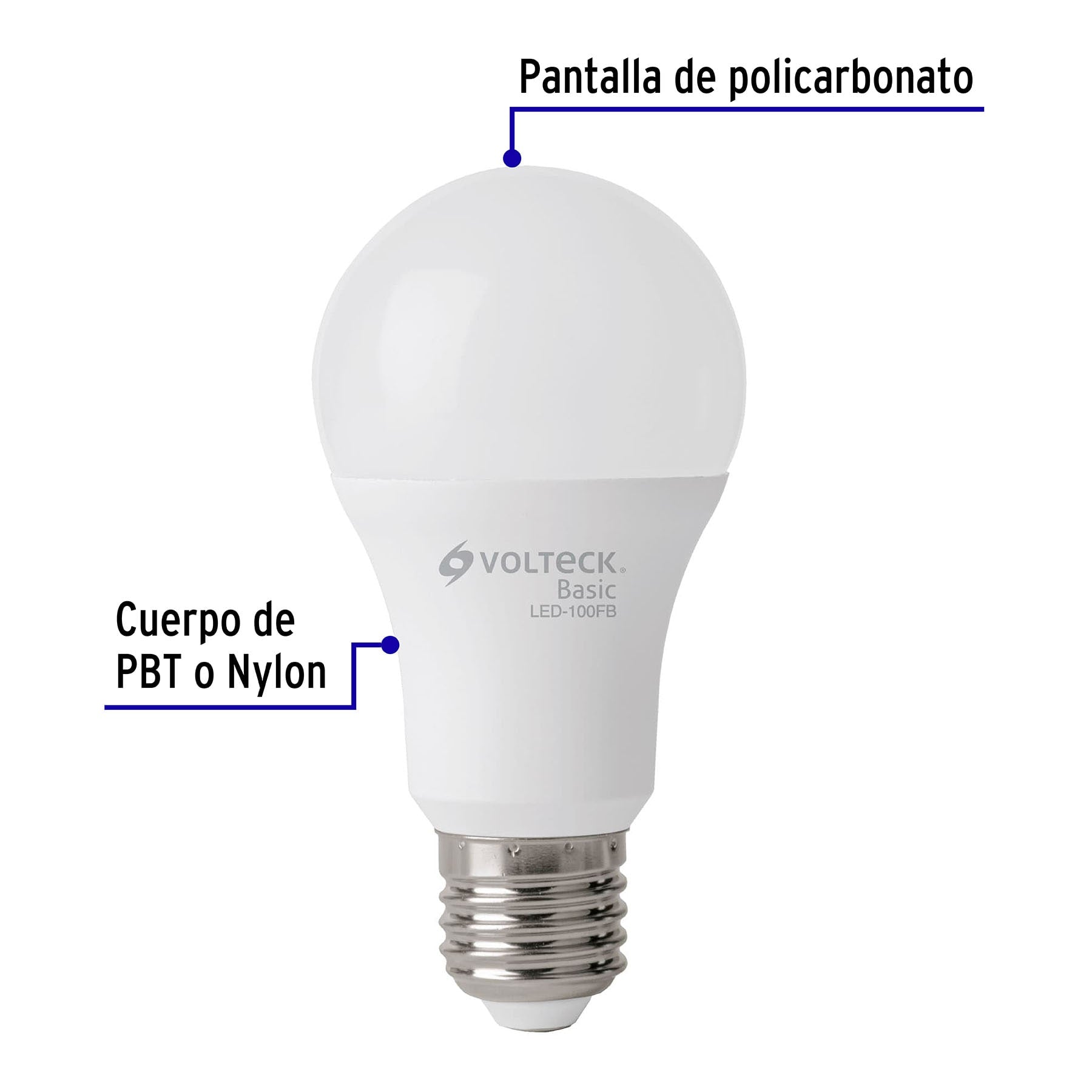 Lámpara LED A19 14 W (equiv. 75 W), luz de día, caja, Basic | LED-100FB | 28065