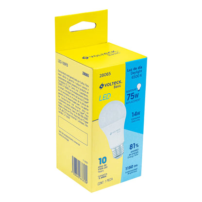 Lámpara LED A19 14 W (equiv. 75 W), luz de día, caja, Basic | LED-100FB | 28065