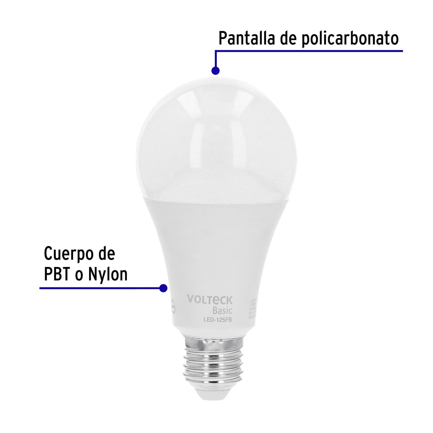 Lámpara LED A22 16 W (equiv. 100 W), luz de día, caja, Basic | LED-125FB | 28066