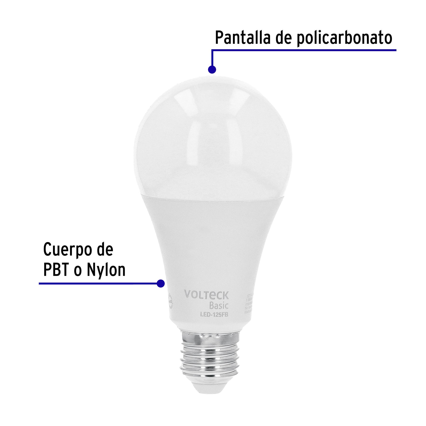 Lámpara LED A22 16 W (equiv. 100 W), luz de día, caja, Basic | LED-125FB | 28066