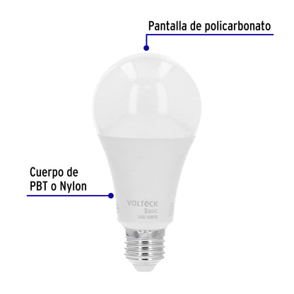 Lámpara LED A22 16 W (equiv. 100 W), luz de día, caja, Basic | LED-125FB | 28066