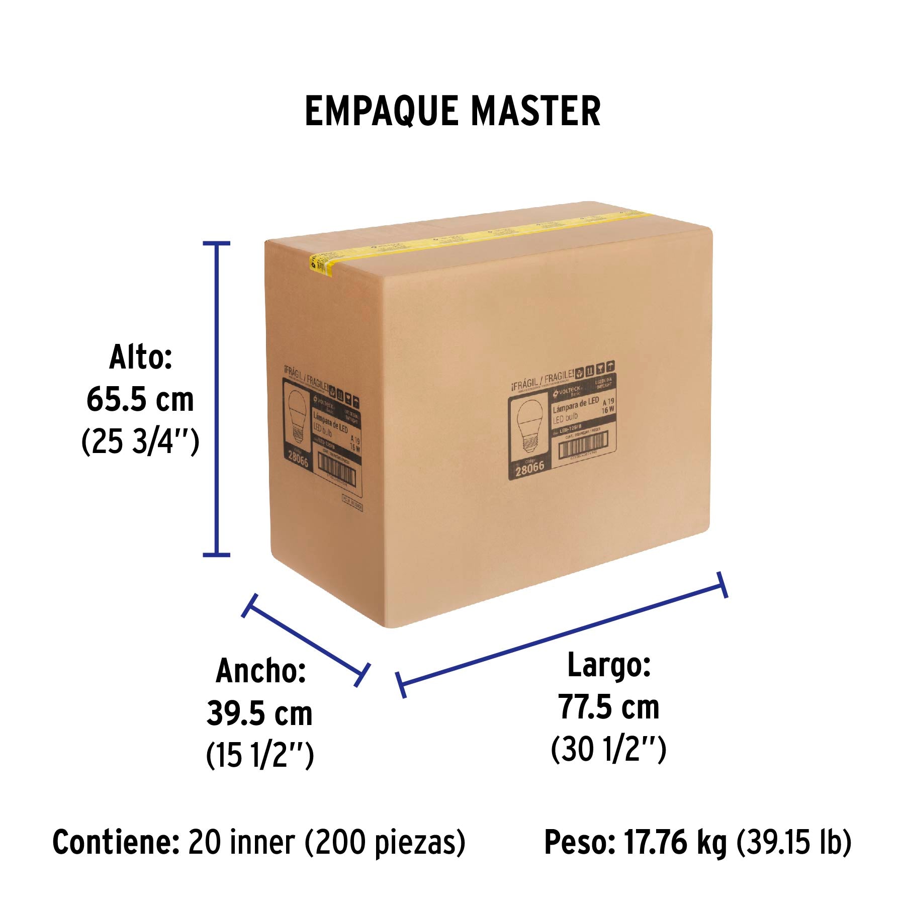 Lámpara LED A22 16 W (equiv. 100 W), luz de día, caja, Basic | LED-125FB | 28066