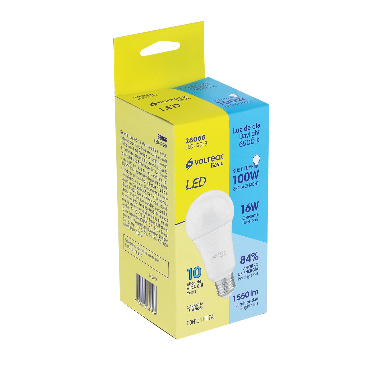 Lámpara LED A22 16 W (equiv. 100 W), luz de día, caja, Basic | LED-125FB | 28066