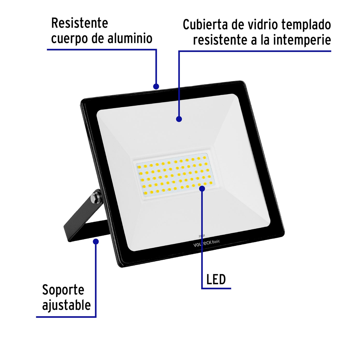 Reflector LED para exteriores 50W 3000K, VOLTECK BASIC | REF-403LC | 28092