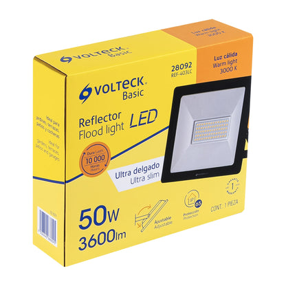 Reflector LED para exteriores 50W 3000K, VOLTECK BASIC | REF-403LC | 28092