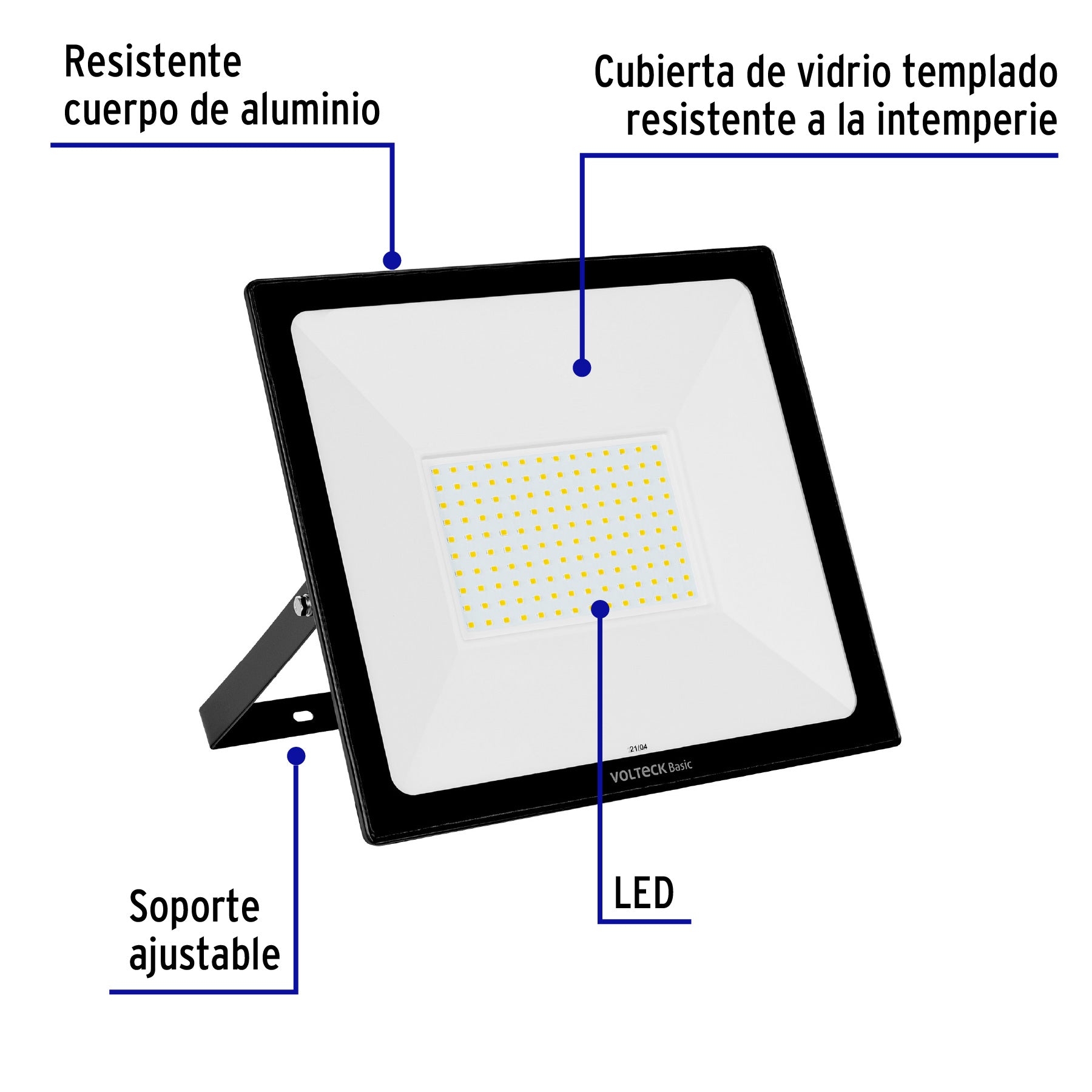 Reflector LED para exteriores 100W 3000K, VOLTECK BASIC | REF-404LC | 28093