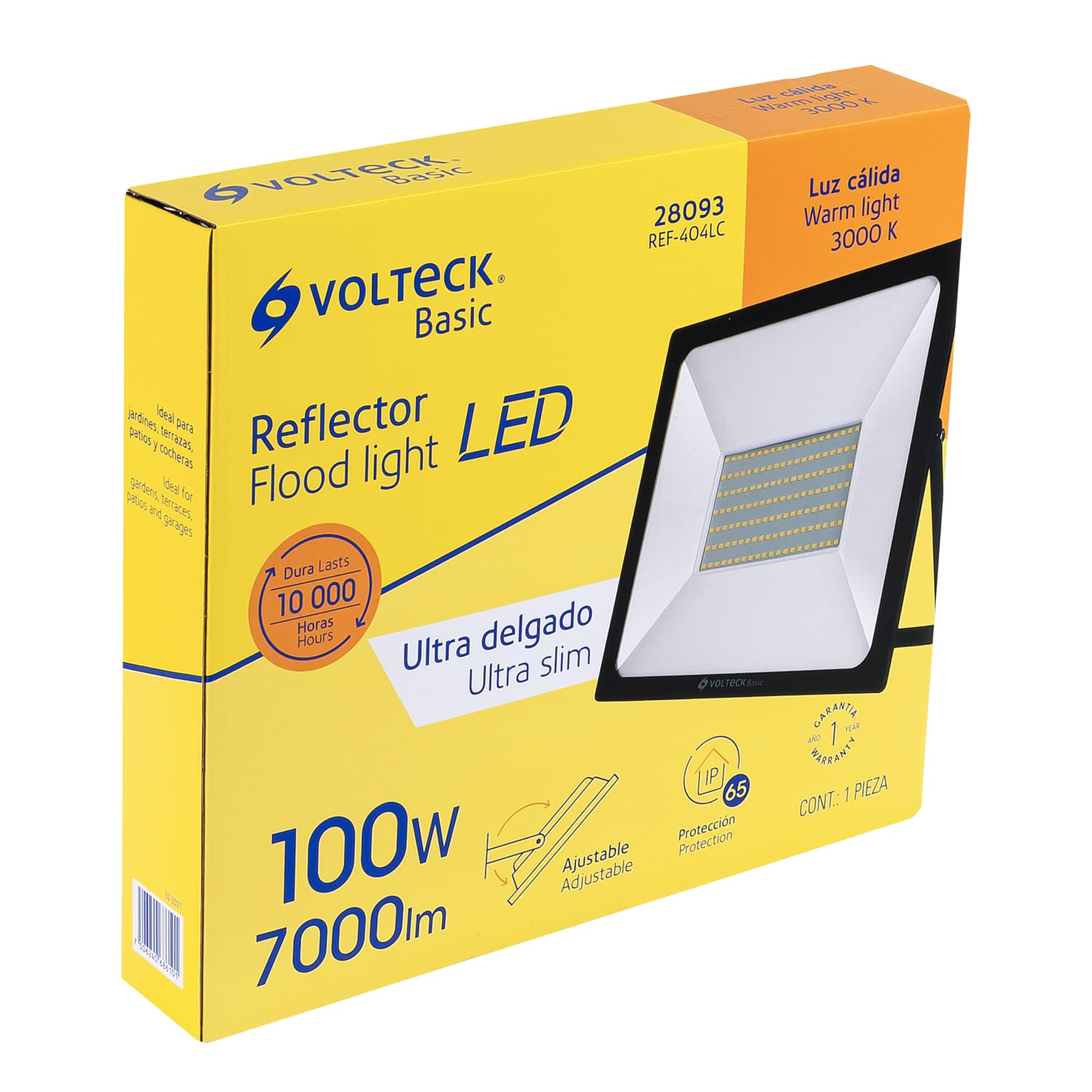 Reflector LED para exteriores 100W 3000K, VOLTECK BASIC | REF-404LC | 28093