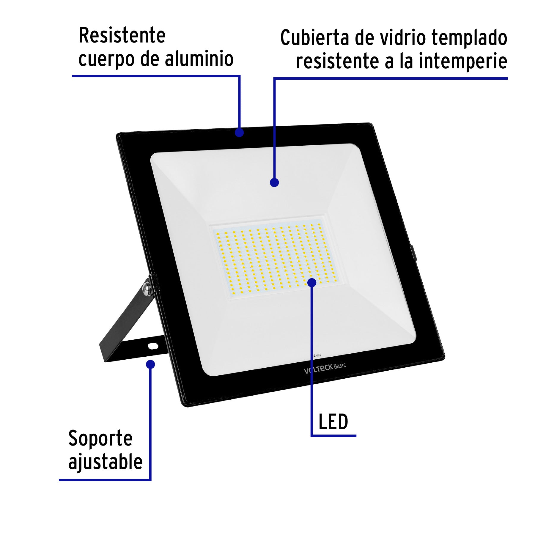 Reflector LED para exteriores 150W 3000K, VOLTECK BASIC | REF-405LC | 28094