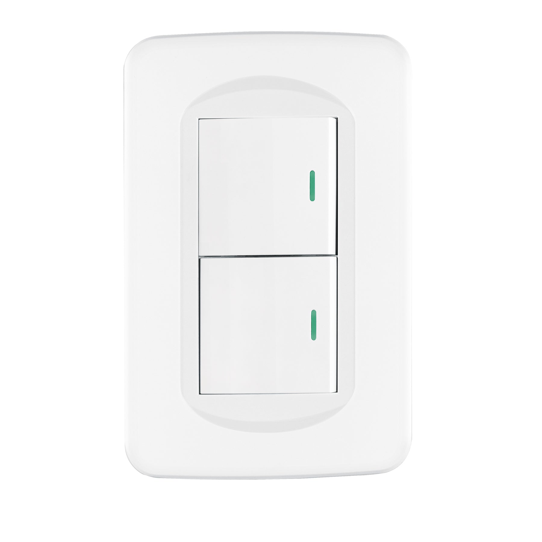 Placa armada 2 interruptores 1.5 módulos, Toledo, BASIC | PA-APDO15-TB | 29053