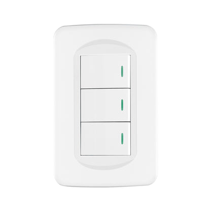 Placa armada 3 interruptores 1 módulo, Toledo, BASIC | PA-APTR-TB | 29054