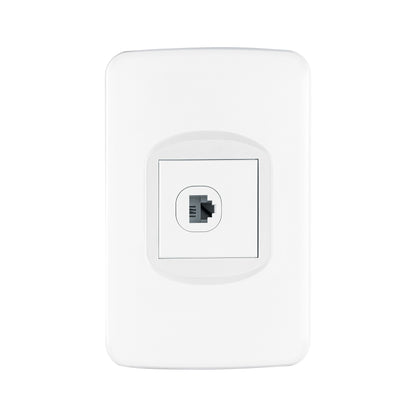 Placa armada 1 toma para teléfono 1.5 módulos, Toledo | PA-TE-TB | 29061