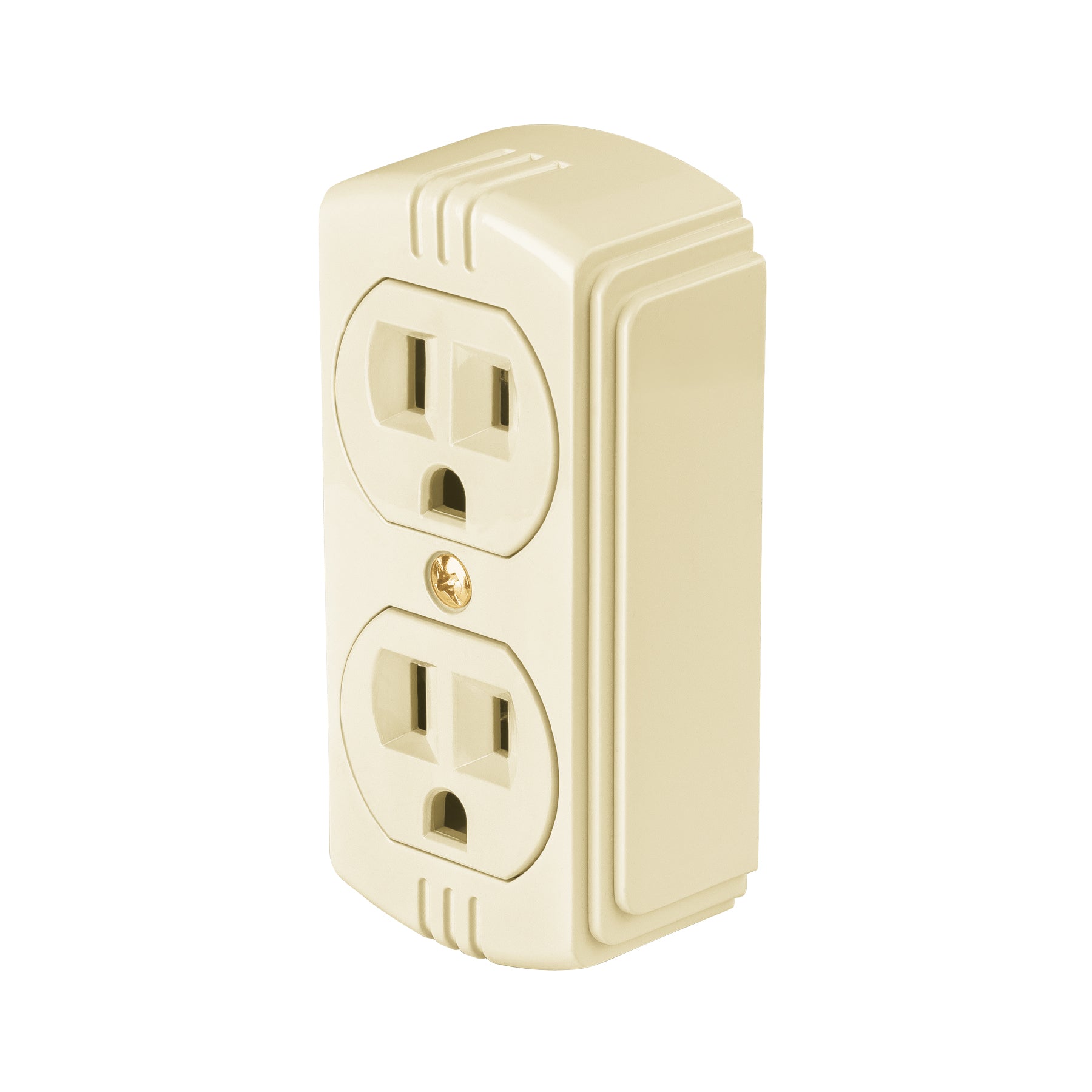 Contacto de sobreponer dúplex 2 polos+tierra, granel, BASIC | COSO-DAB | 29071