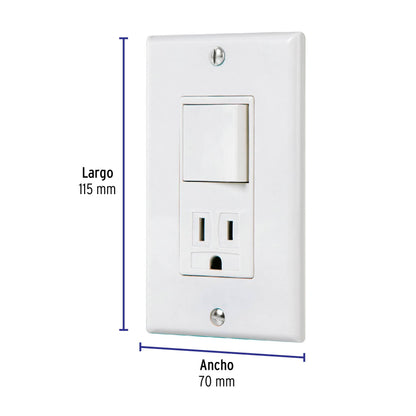 Placa armada contacto e interruptor Classic, Volteck | PA-COAP-CLP | 40018