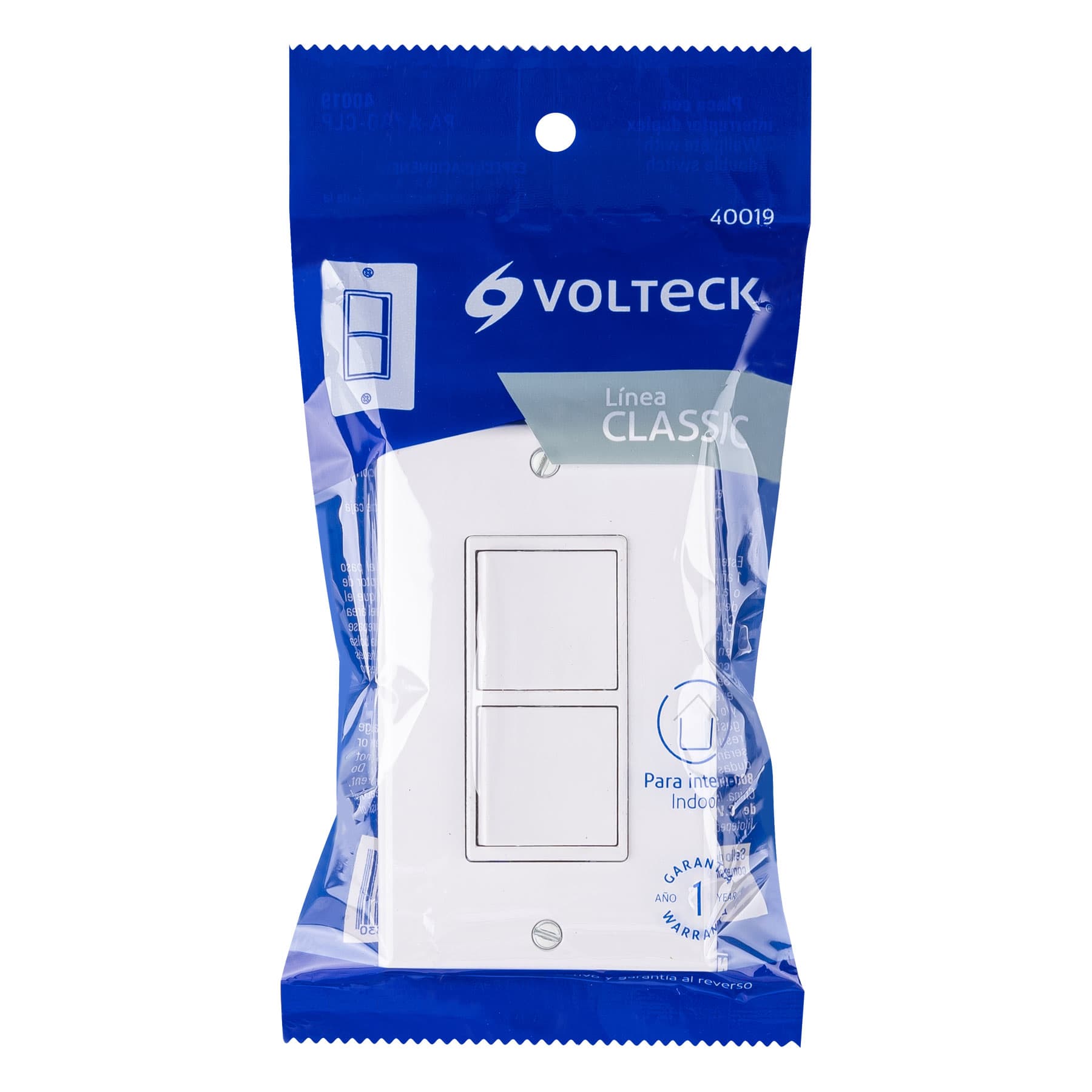 Placa armada interruptor sencillo y de 3 vías Classic | PA-APDO-CLP | 40019