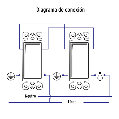 Placa armada con interruptor de tres vías, línea Classic | PA-APSE-ECLP | 40020