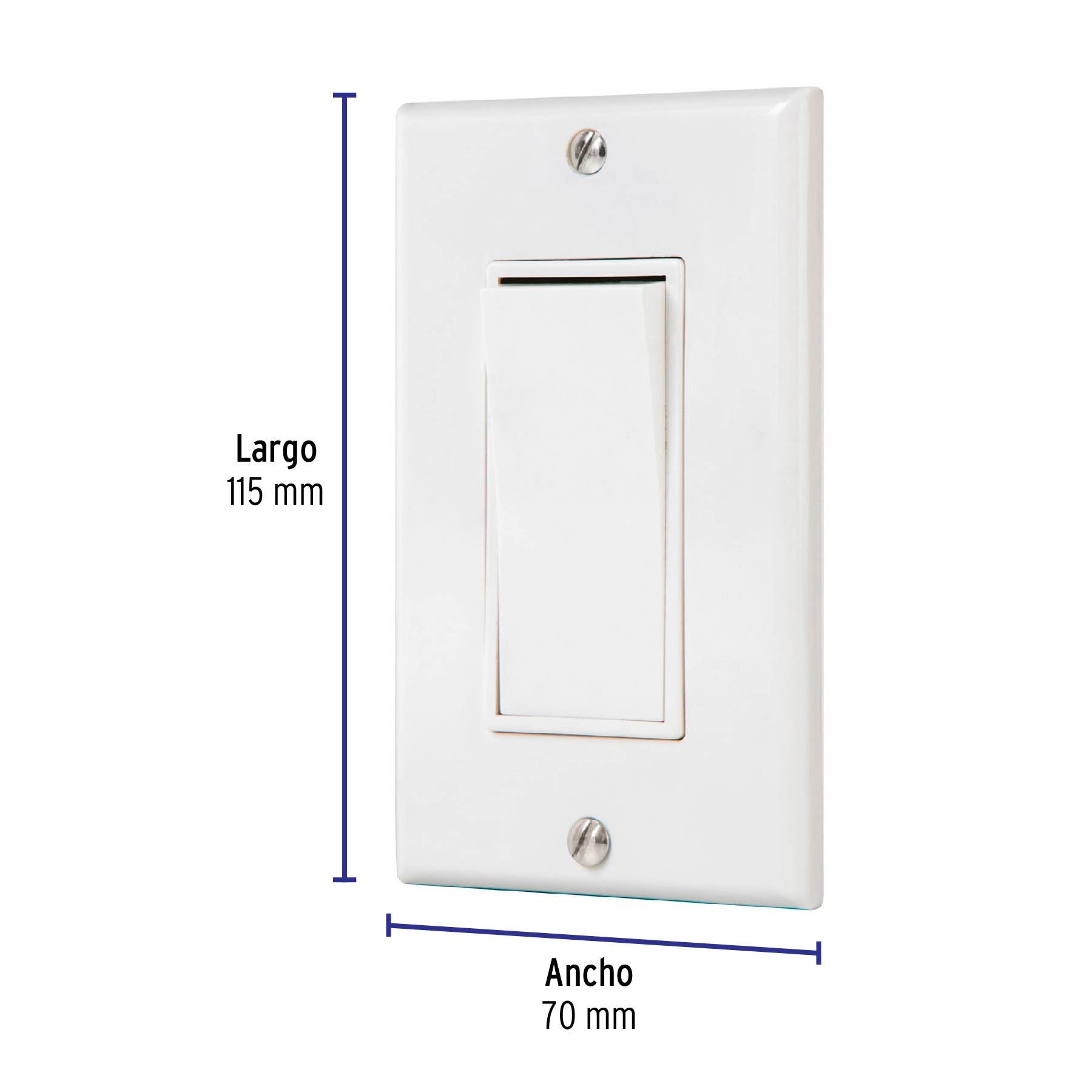 Placa armada con interruptor de tres vías, línea Classic | PA-APSE-ECLP | 40020
