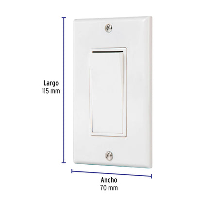 Placa armada con interruptor de tres vías, línea Classic | PA-APSE-ECLP | 40020