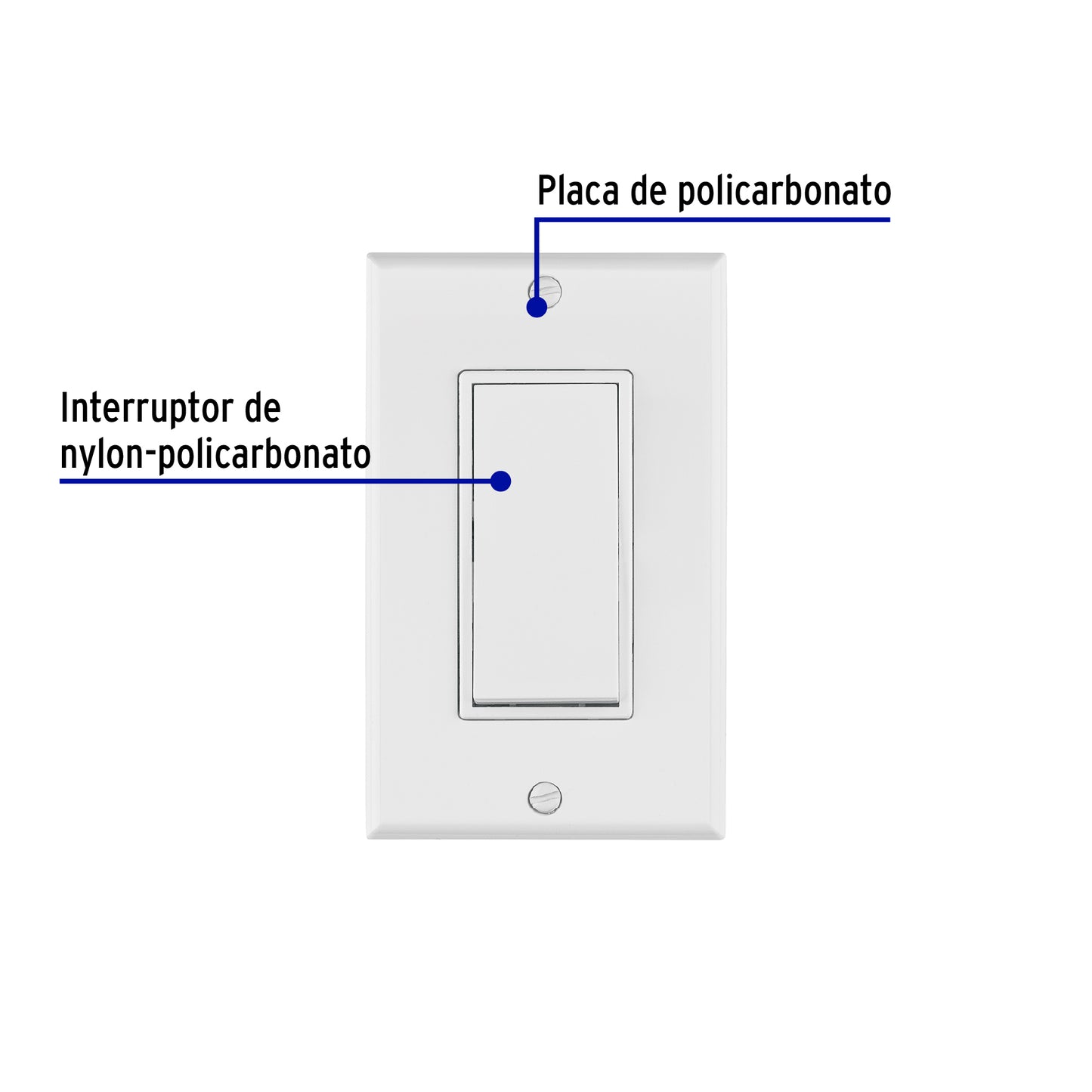 Placa armada con interruptor de tres vías, línea Classic | PA-APSE-ECLP | 40020