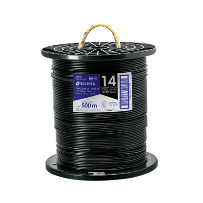 Metro de cable THHW-LS 14 AWG negro en carrete de 500 m | CAB-14N-500 | 40116