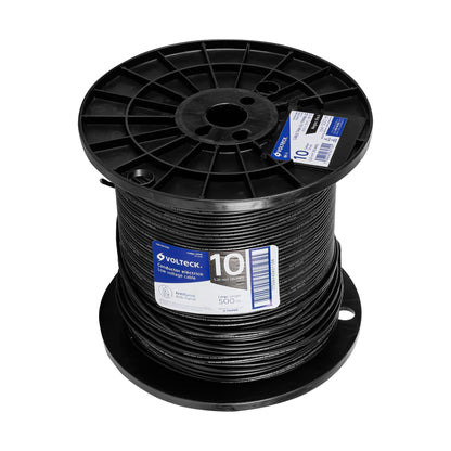 Metro de cable THHW-LS 10 AWG negro en carrete de 500 m | CAB-10N-500 | 40118