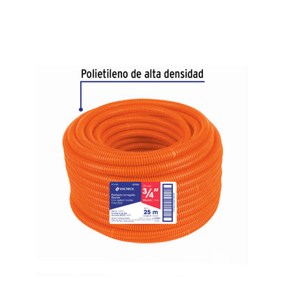 Metro de poliducto 3/4' corrugado flex. s/guía, rollo 25 m | PF-3/4M | 40135