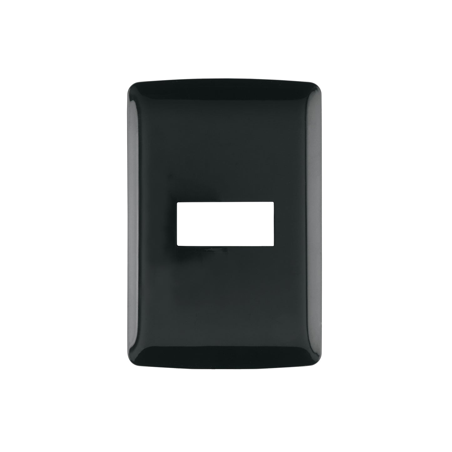 Placa 1 módulo, Italiana, color negro, Volteck | PPSE-IN | 40136