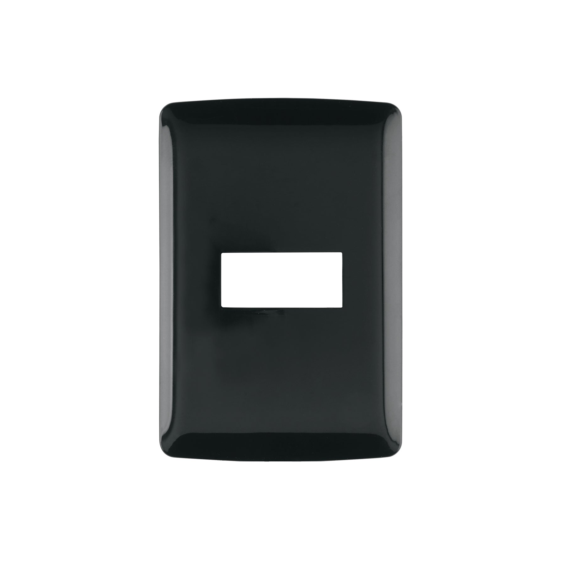 Placa 1 módulo, Italiana, color negro, Volteck | PPSE-IN | 40136