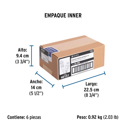 Extensión eléctrica doméstica 2 m clavija recta, blanca | ED-2BR | 40151