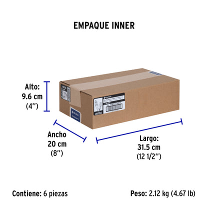 Extensión eléctrica doméstica 6 m clavija recta, blanca | ED-6BR | 40155