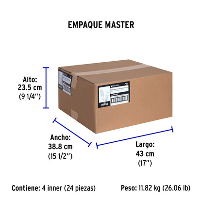 Extensión eléctrica doméstica 8 m clavija recta, blanca | ED-8BR | 40156
