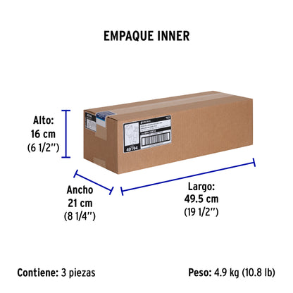 Extensión reforzada aterrizada 10 m calibre 14, Volteck | ERA-10X14 | 40194